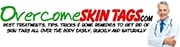 This is a picture of an Overcome Skin Tags logo.
