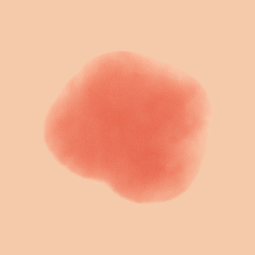 Drawn image of an eczema flare on skin