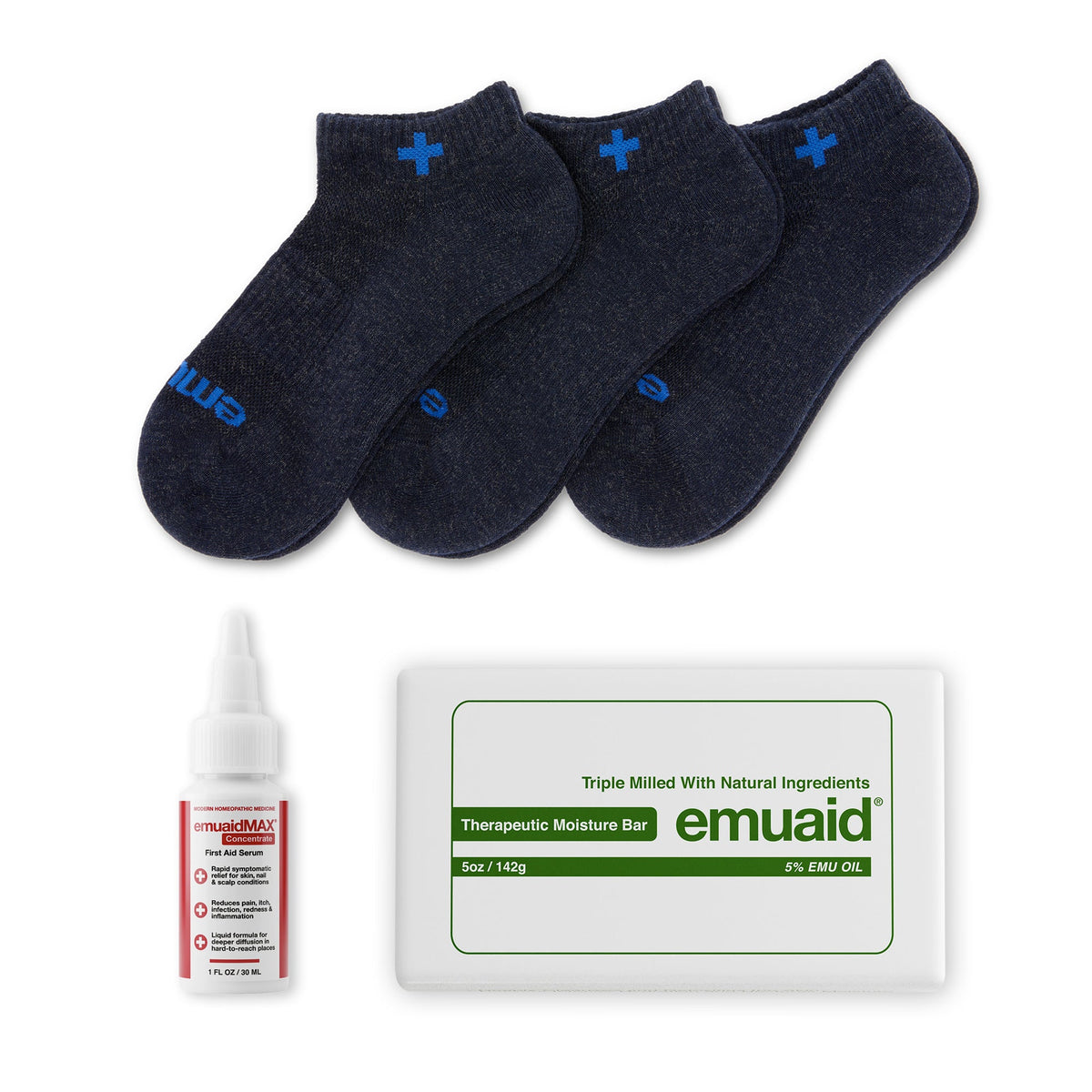 navy socks moisture bar and serum set