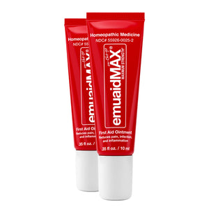 two tubes of emuaidmax first aid ointment