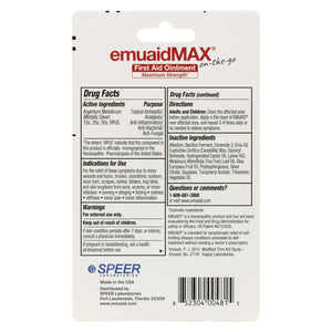 emuaidmax first aid ointment back label directions and ingredients