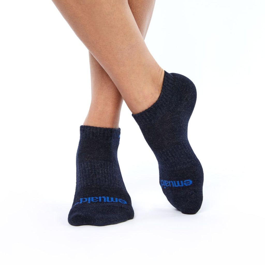 ankle length navy socks on feet ankle length navy socks on feet