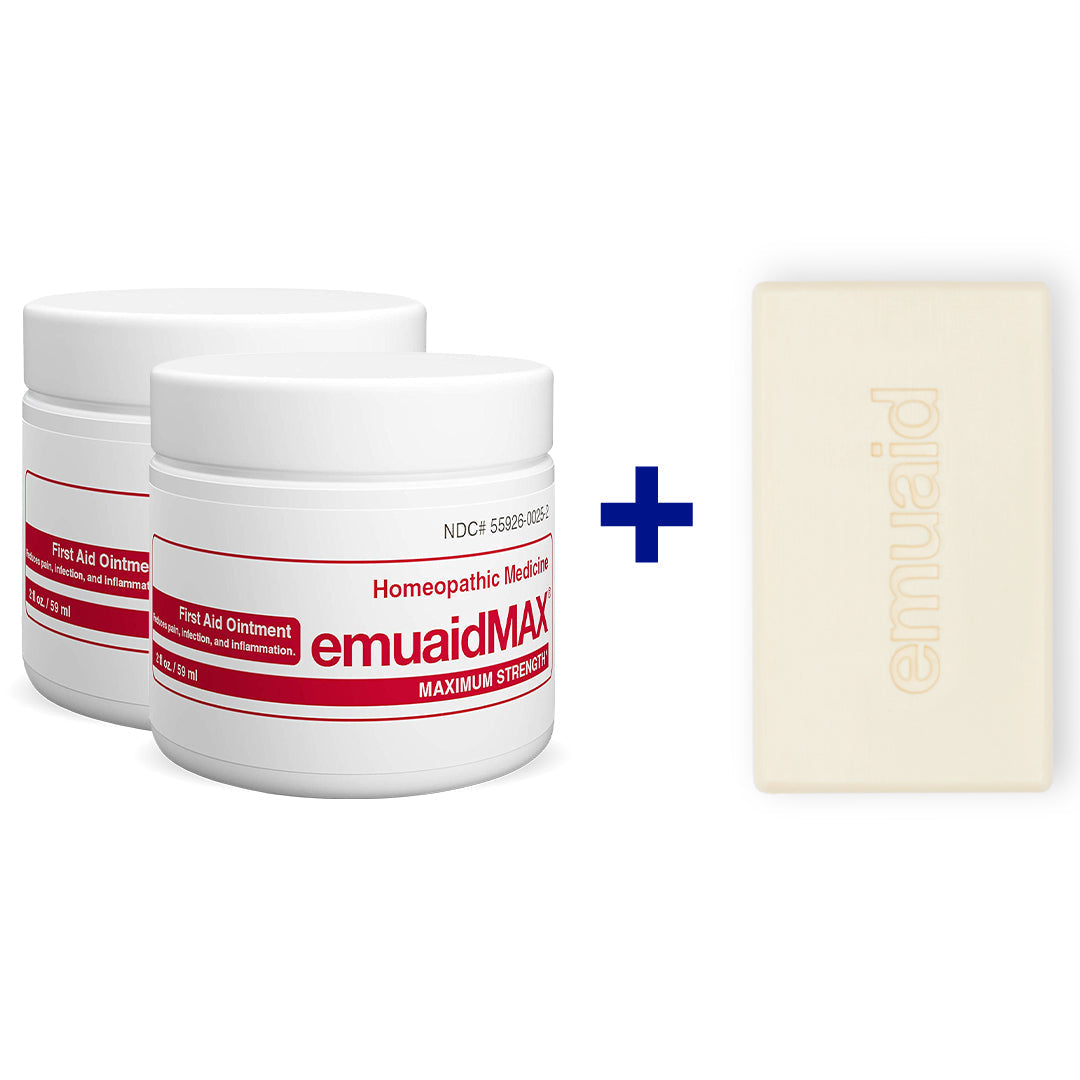 emuaid max ointment and bar soap