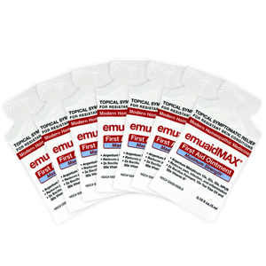 pack of emuaidmax first aid ointment sachets