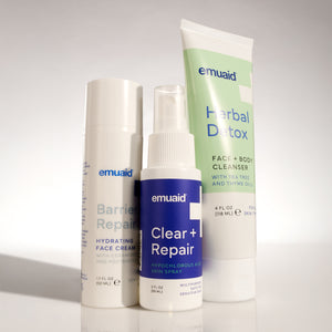 emuaid skincare products barrier repair clear repair herbal detox