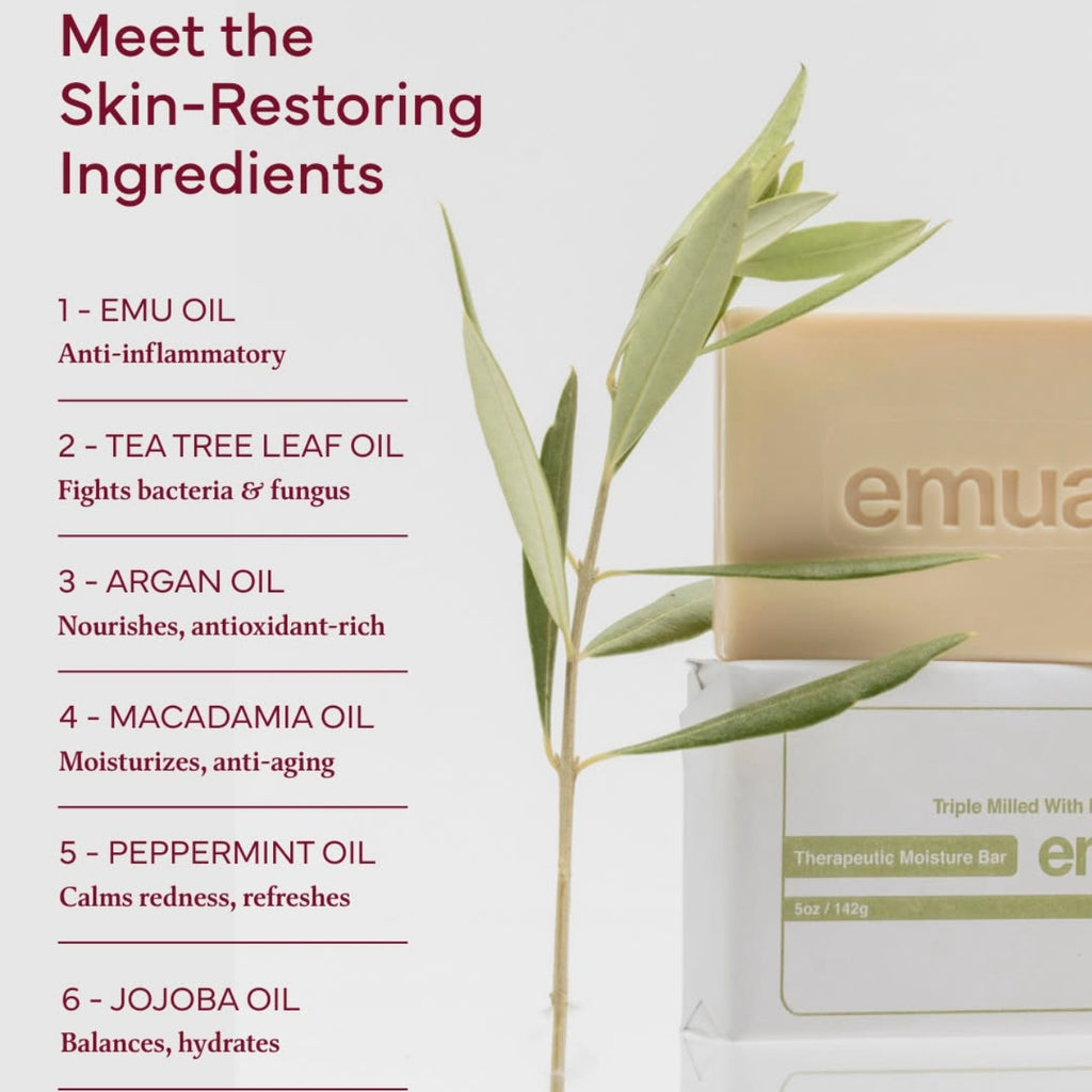 Product packaging with skin-restoring ingredients list on a light background Product packaging with skin-restoring ingredients list on a light background