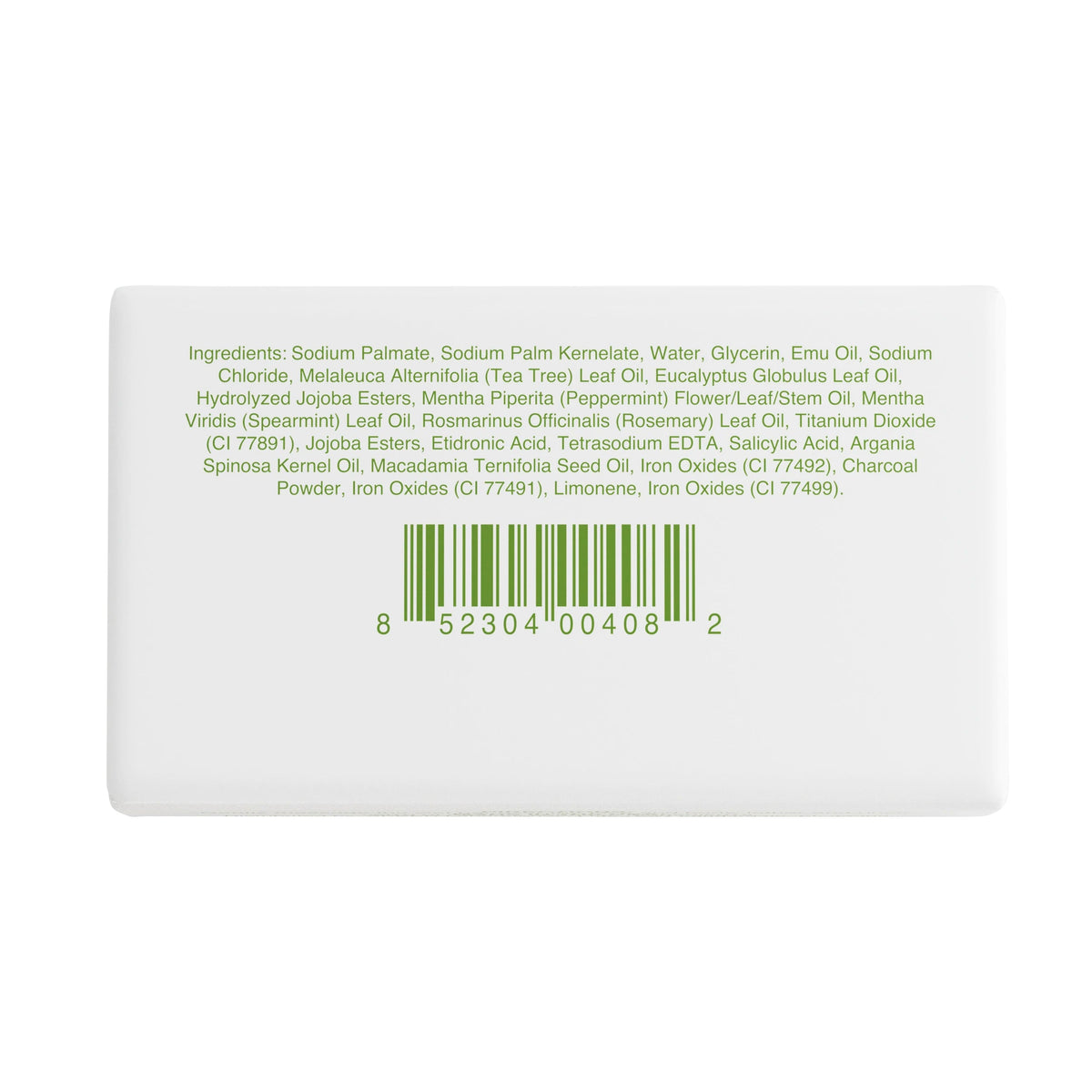 barcode on product label with ingredients list