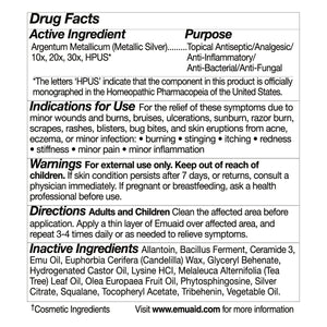 drug facts label for topical ointment including ingredients and directions