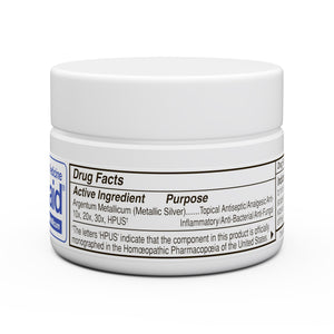 cream jar with drug facts label