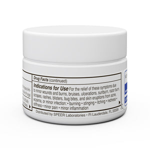 topical ointment jar label for skin relief