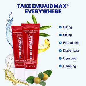 emuaidmax first aid ointment tubes with herbal elements and use cases