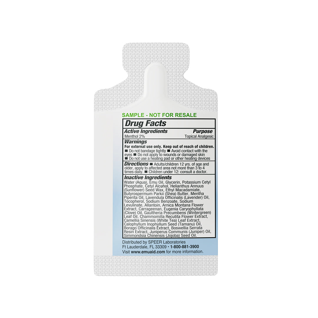 sample topical analgesic drug facts label