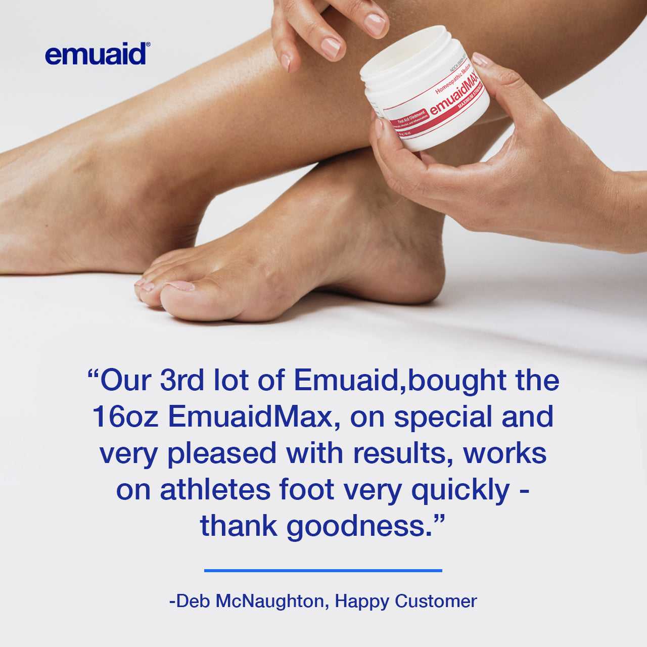 emuaidmax ointment with testimonial