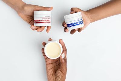 People holding EMUAID cream