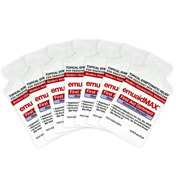 pack of emuaidmax first aid ointment sachets