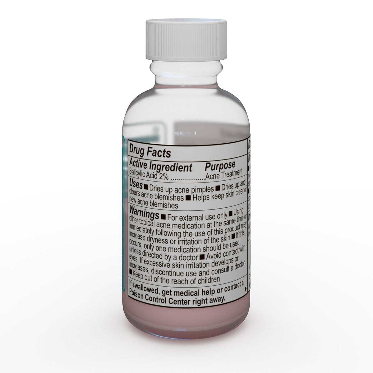 bottle of salicylic acid acne treatment