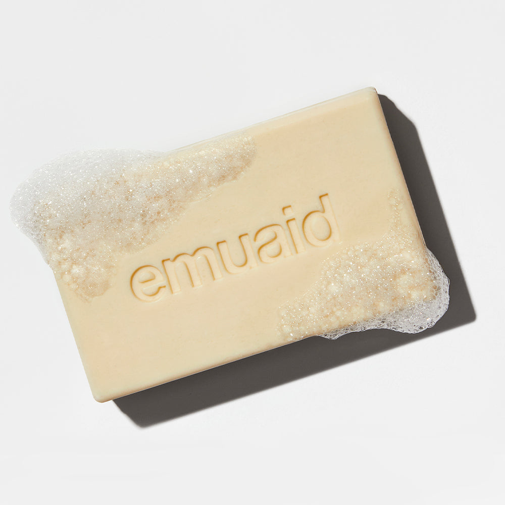emuaid soap bar with lather