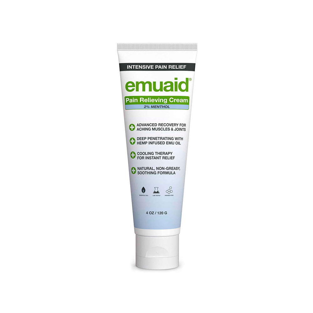 This is a picture of the front of EMUAID® Pain Relieving Cream.