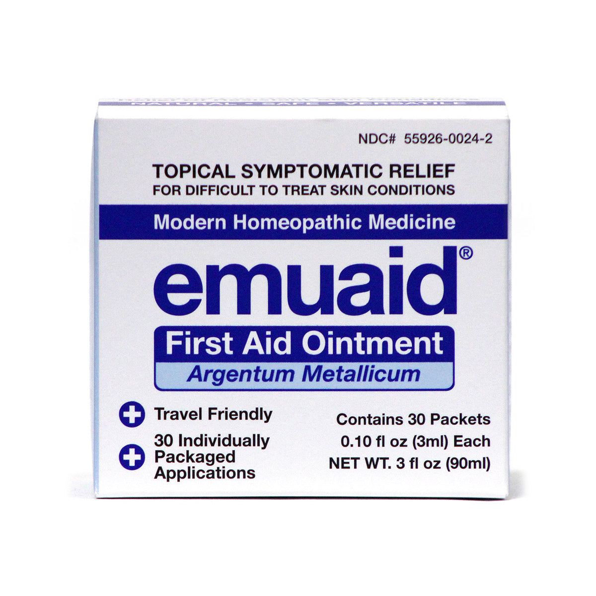 This is a picture of the EMUAID® Regular First Aid Ointment 30 Days Travel Pack.