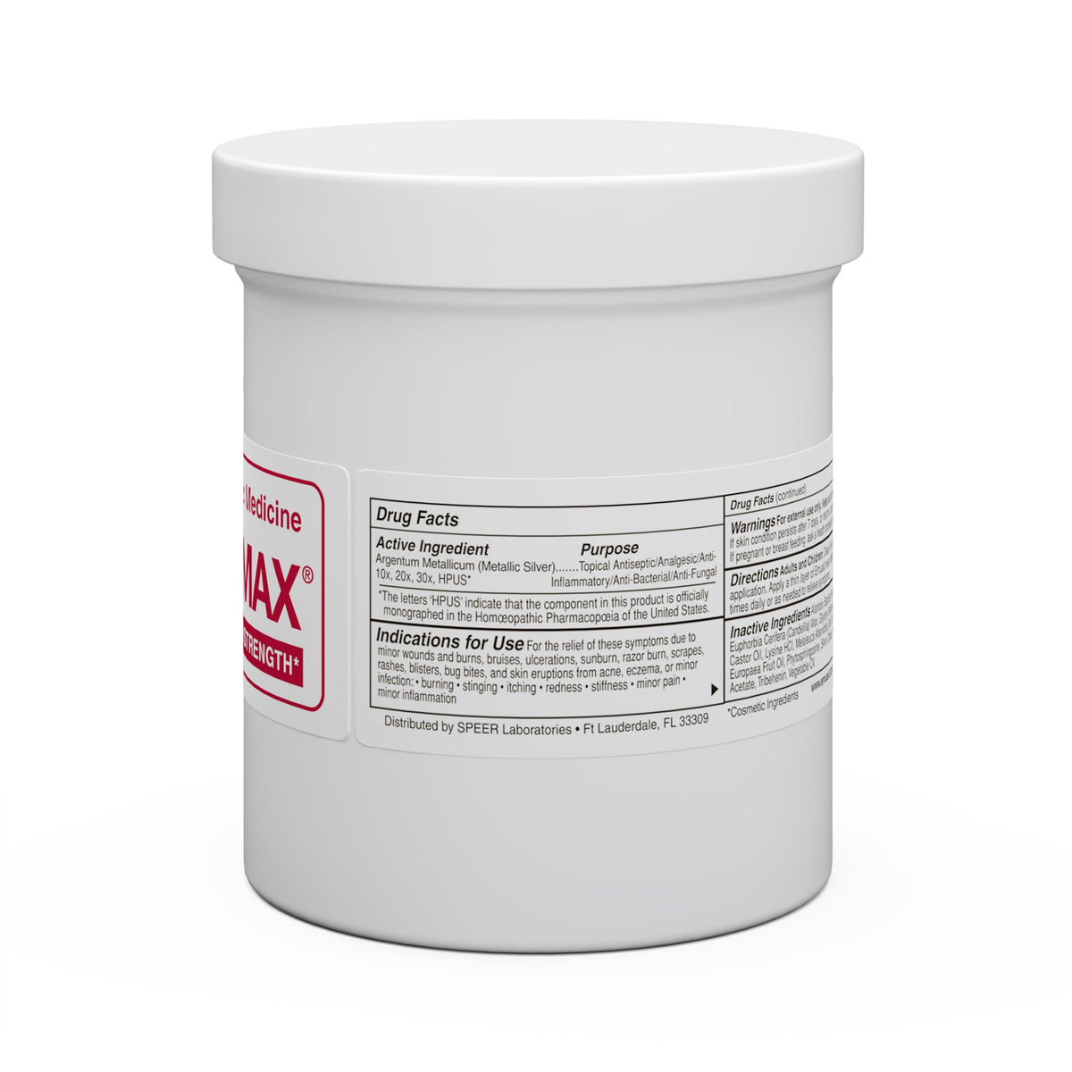 silver medicine ointment jar