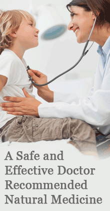 A picture of a doctor and a child
